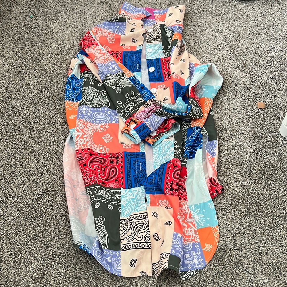 Multiple color flannel button up